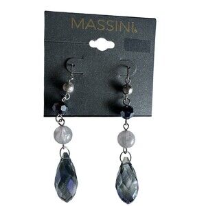 Massini multi-bead dangle design with a teardrop-shaped